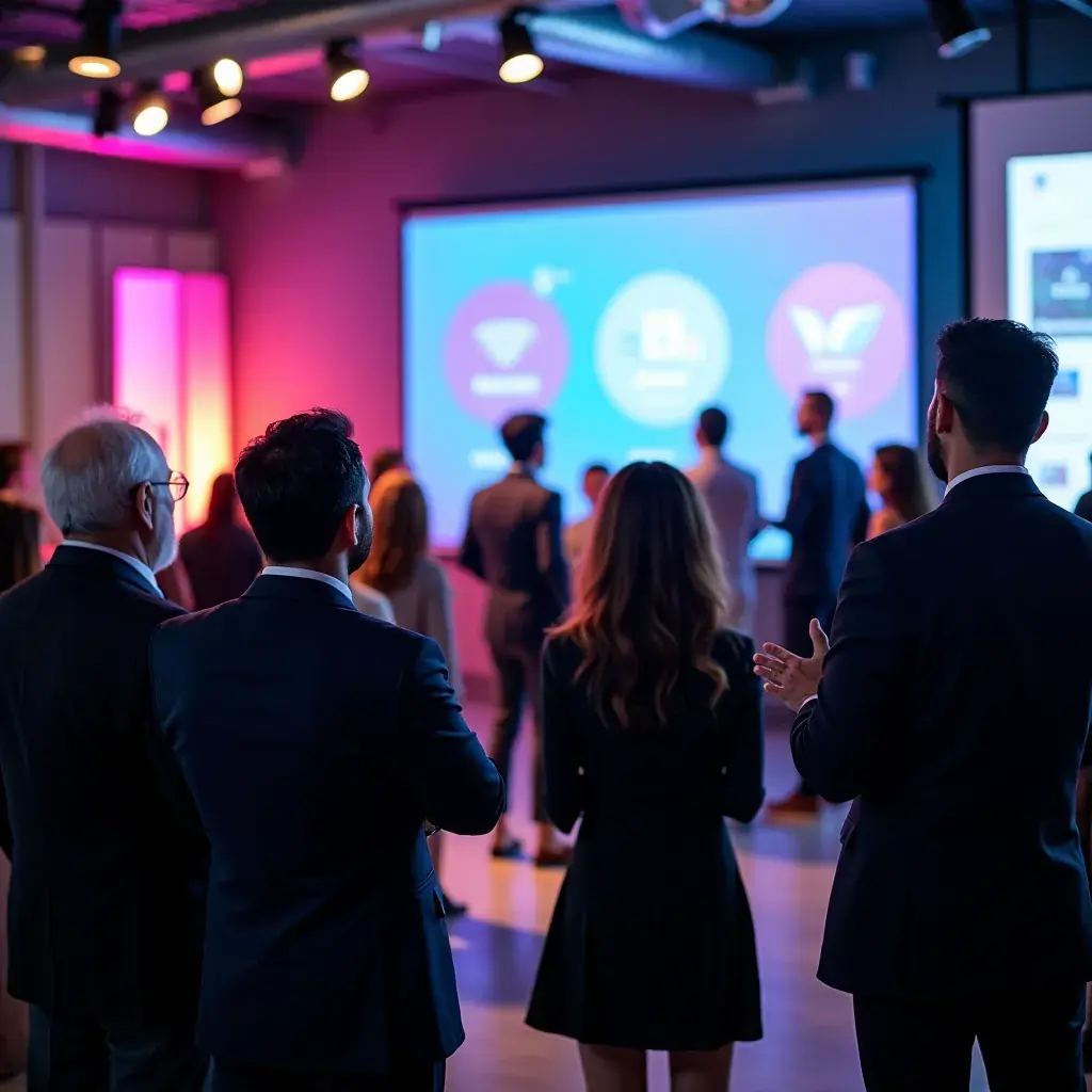 A group of professionals attending a workshop on app development strategies.